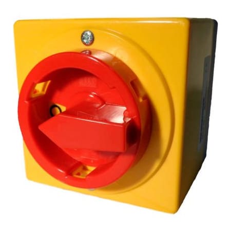 Springer Controls Co Disconnect Switch, Nonfusible, 3PST-NO, Three Phase, Indoor, Rotary Handle, Plastic A105/016-AR3E